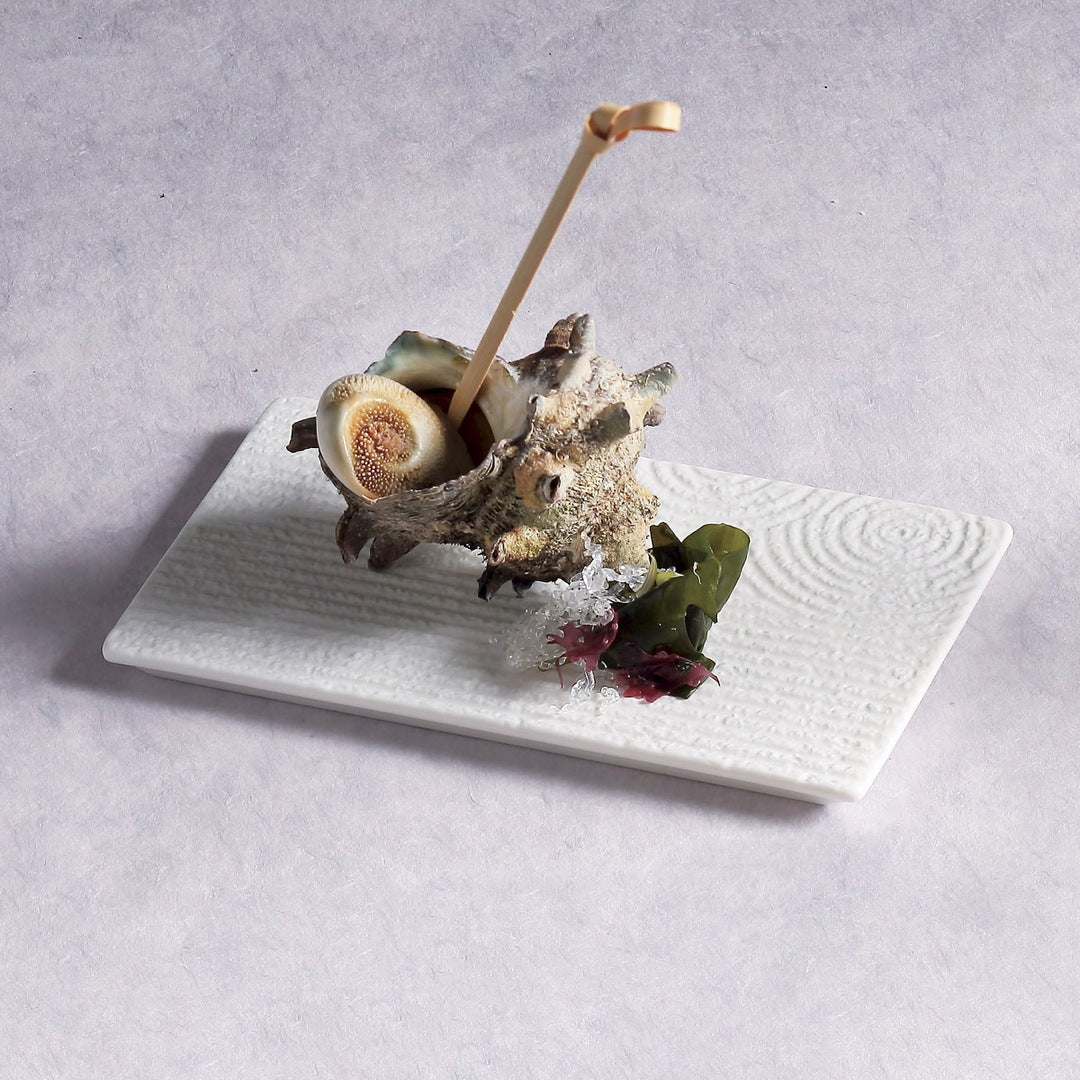 MINOYAKI “KARESANSUI” Rectangle Plate 17cm 00127 KDN013