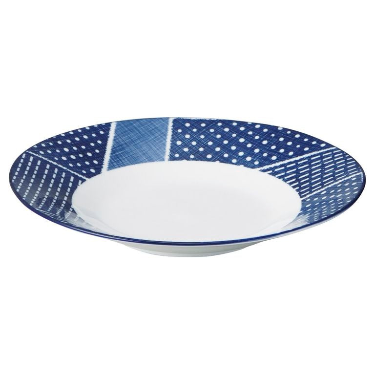 MINOYAKI “AI” Blue Rim Plate 00152 KDN010