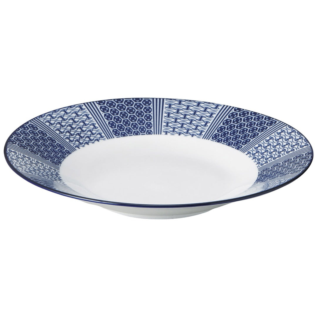 MINOYAKI “AI” Blue Rim Plate 00152 KDN010