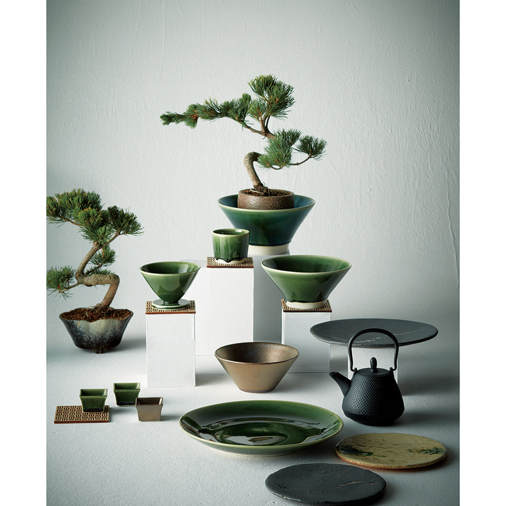 MINOYAKI Green Coupe Plate 00093 MST092