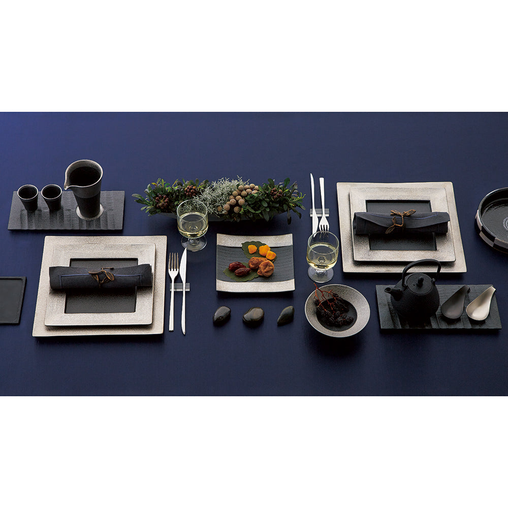 MINOYAKI  Rectangular Line Plate 00015 MST122