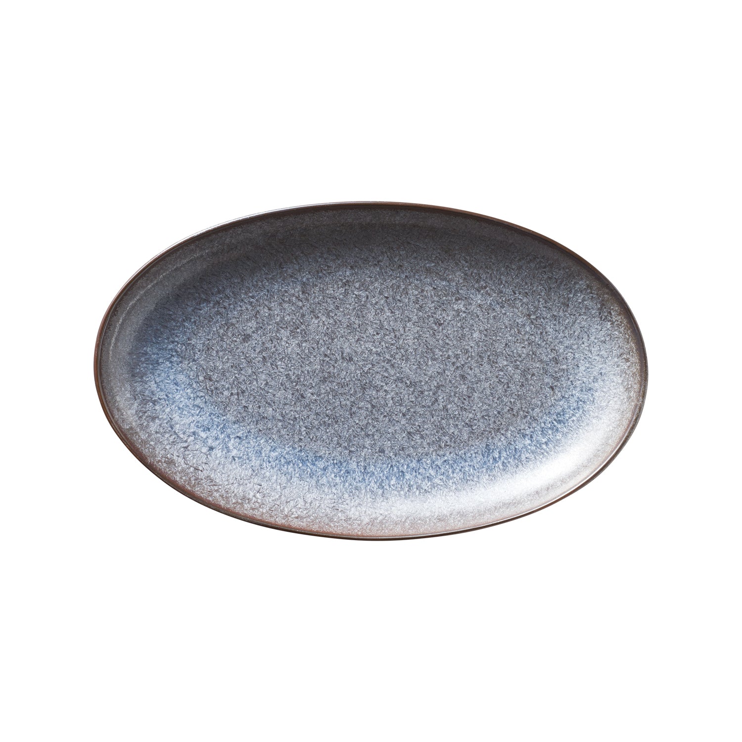 MINOYAKI Monochrome Oval Plate  00110 MST096