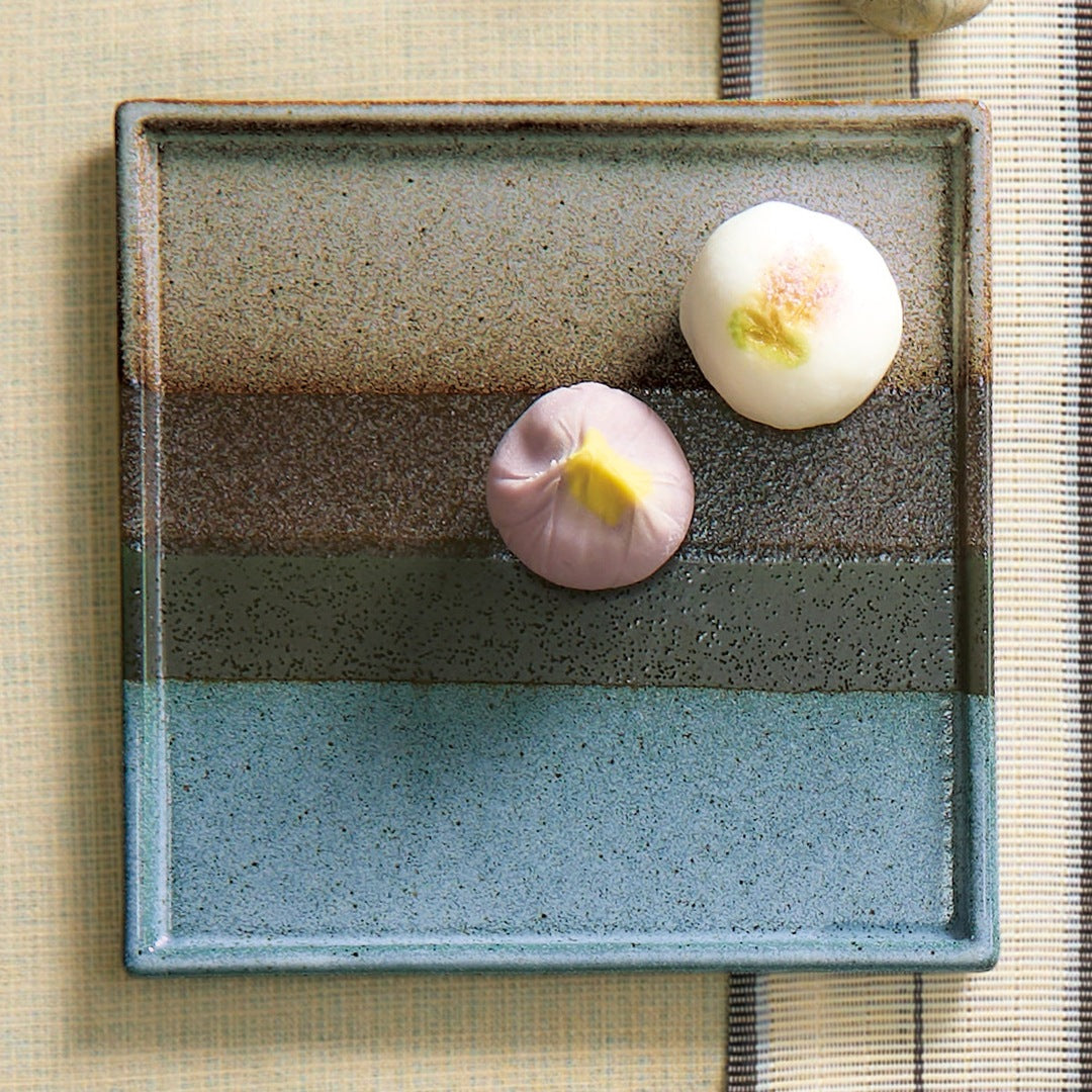 MINOYAKI Woven Pattern Square  Plate 00155 KDN021