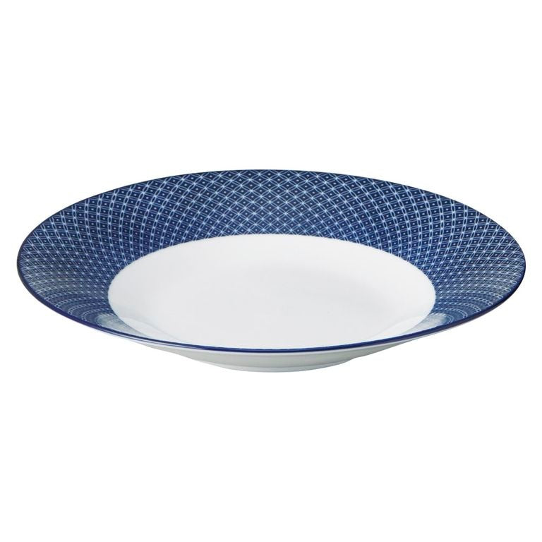 MINOYAKI “AI” Blue Rim Plate 00152 KDN010