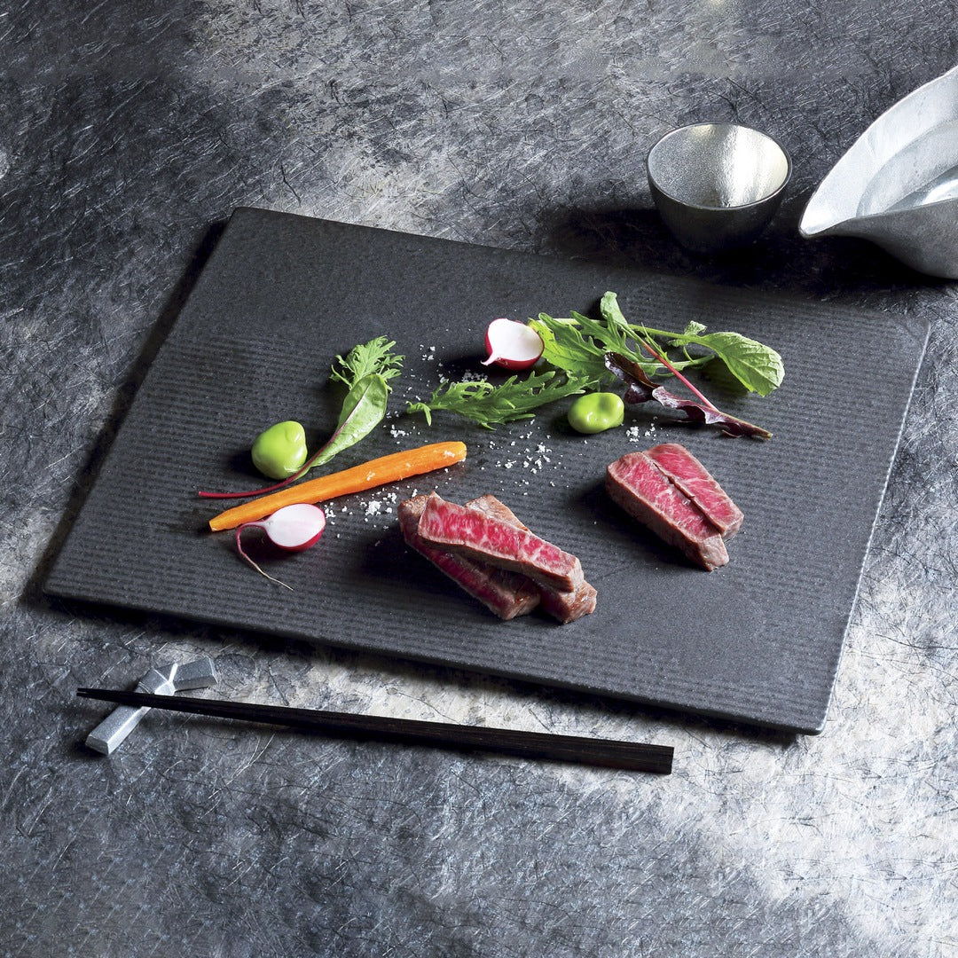 MINOYAKI “KARESANSUI” Rectangle Plate 33cm 00124 KDN013