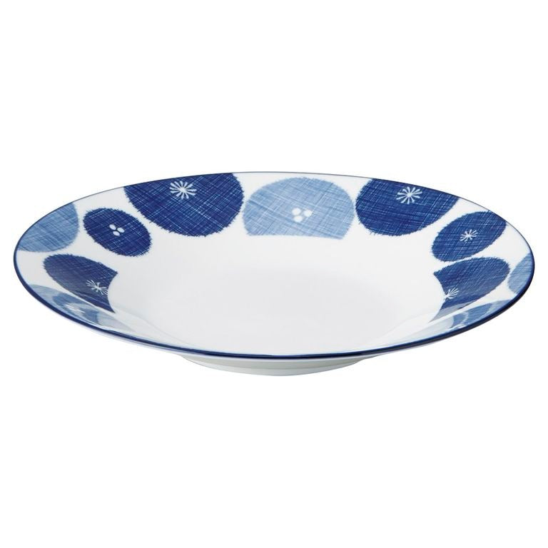 MINOYAKI “AI” Blue Rim Plate 00152 KDN010