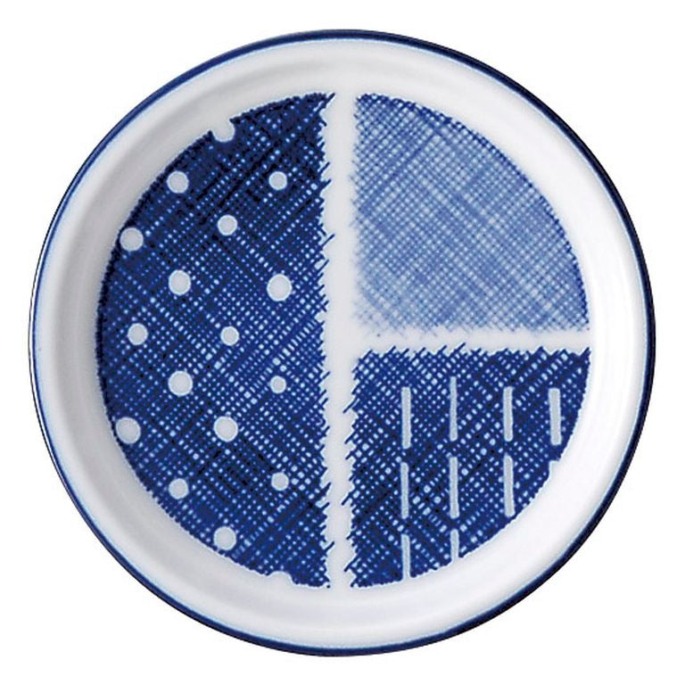 MINOYAKI “AI” Blue Small Plate 00153 KDN010