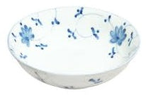 花唐草ゆらぎ煮物鉢ブルー