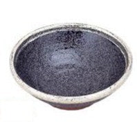 黒ちらし渕銀巻 3.6丸浅鉢