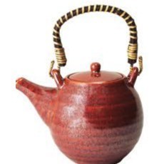朱赤 土瓶(茶コシ付)