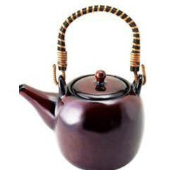 漆ブラウン つるつる土瓶(茶コシ付)