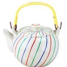 三色十草 土瓶(茶コシ付)
